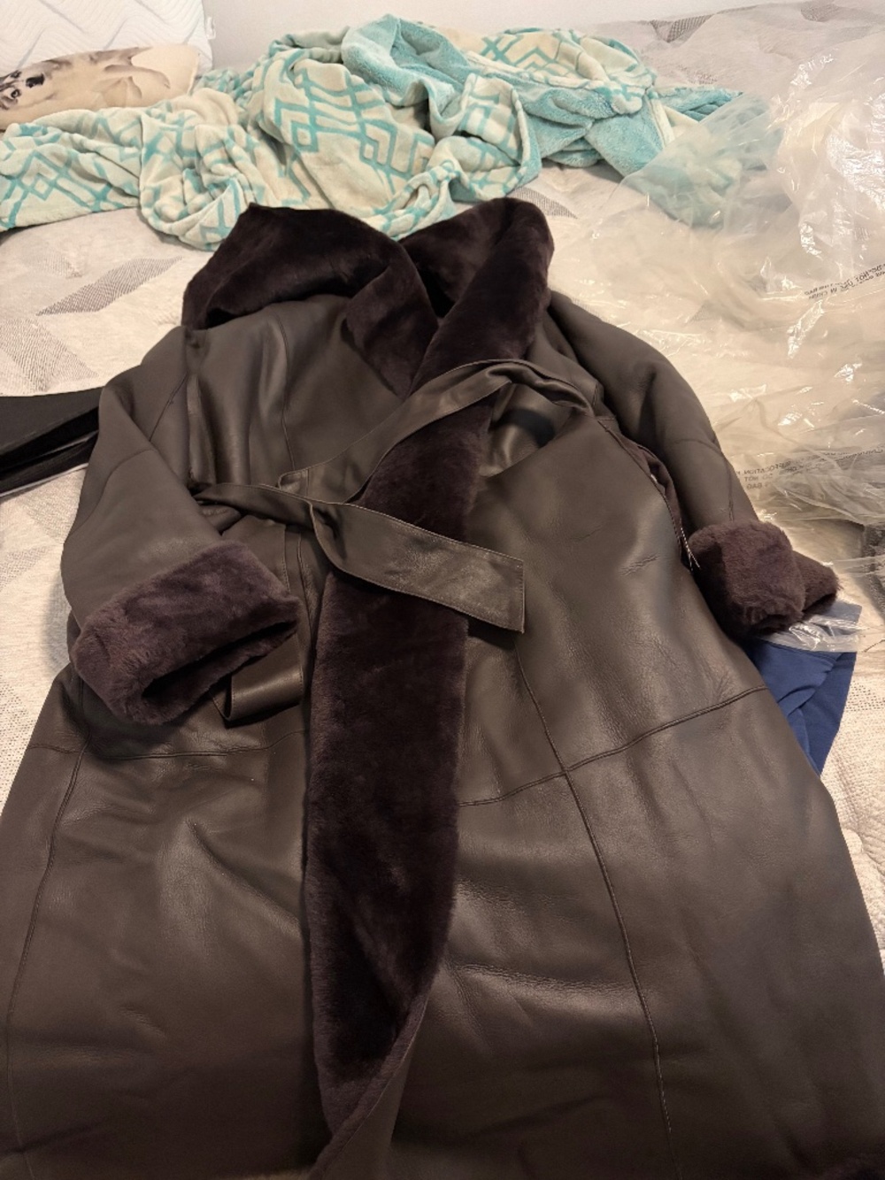 BROOKS BROTHERS GENUINE SHEARLING FULL-LENGTH COAT — NEW WITH ORIGINAL TAGS